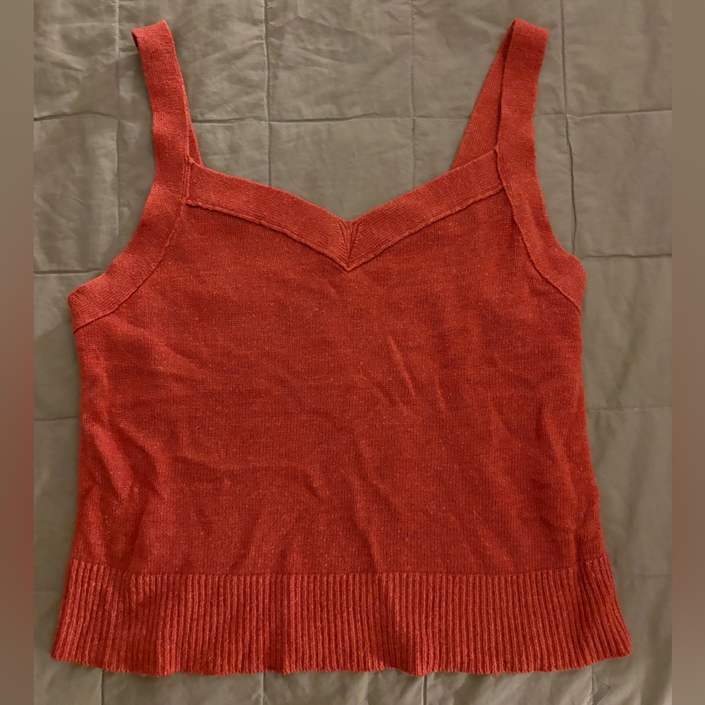 Banana Republic Vibrant Orange Knit Top